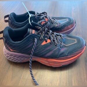Lightly used - Hoka One One Women’s Speedgoat Shoes - Purple/Red - Size 8